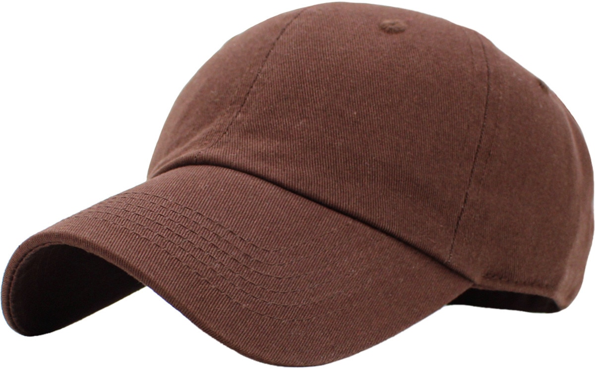 Brown Low Profile Baseball Caps Front Side View